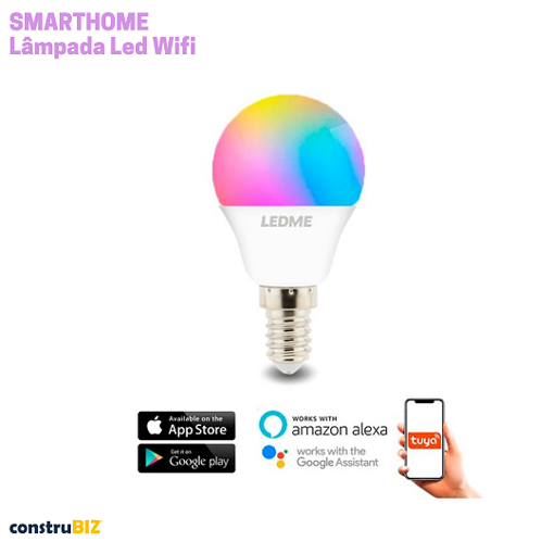 Lâmpada Led Wifi Smarthome E14 g45 6W